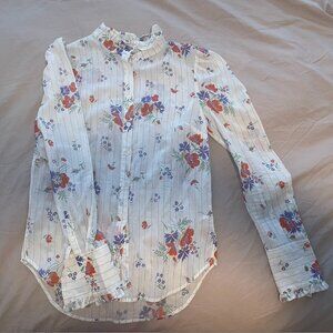 Veronica Beard Holli floral button-down shirt